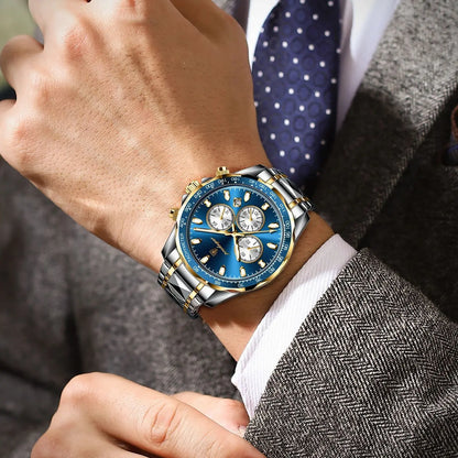 POEDAGAR Luxury Sports Men Watch Waterproof Luminous Date Chronograph Man Wristwatch Stainless Steel Casual Quartz Men’s Watches