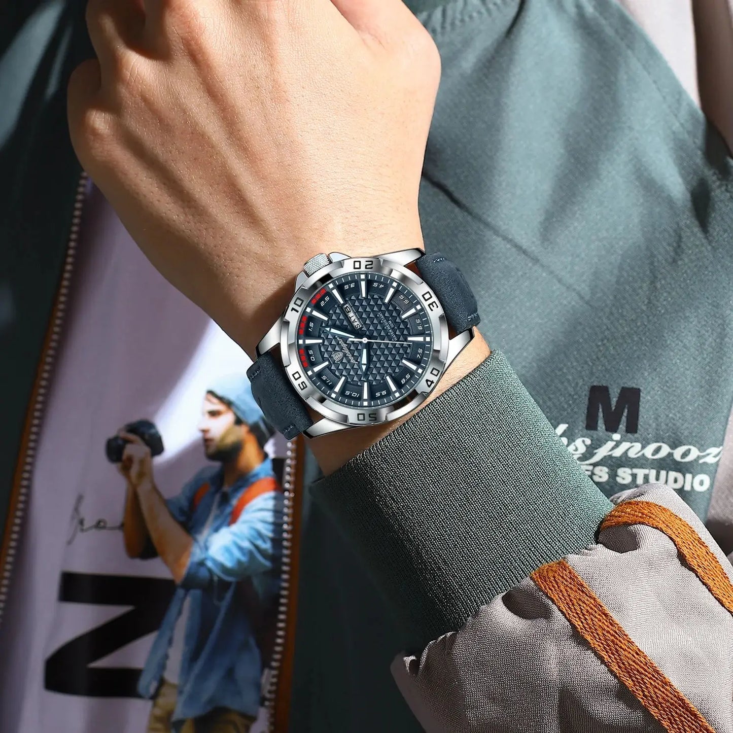 POEDAGAR Montre Homme Luxe