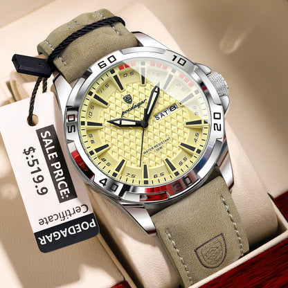 POEDAGAR Montre Homme Luxe
