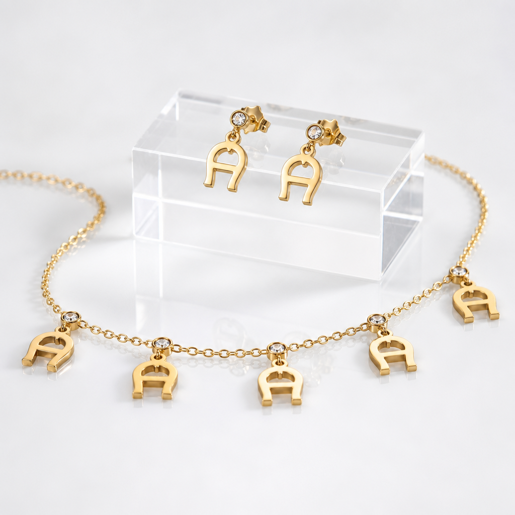 Aigner Golden A Jewelry Set