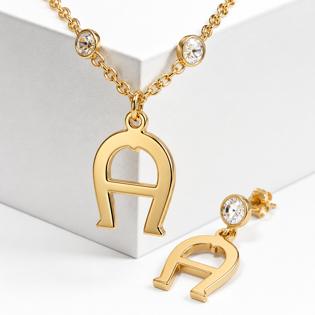 AIGNER Golden A Jewelry Set