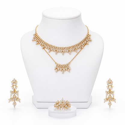 Golden Leaf Jewelry Set
