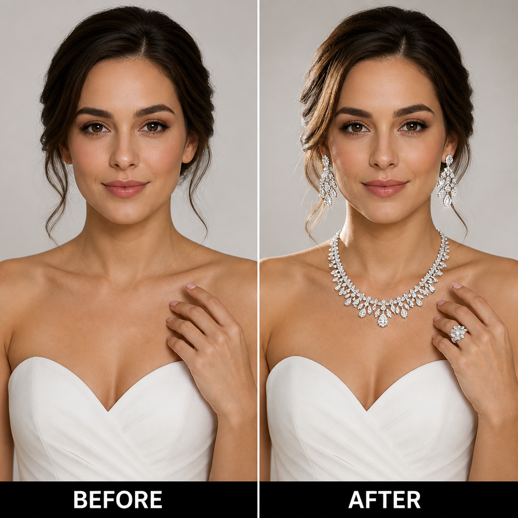 Silver Bridal Jewelry Set
