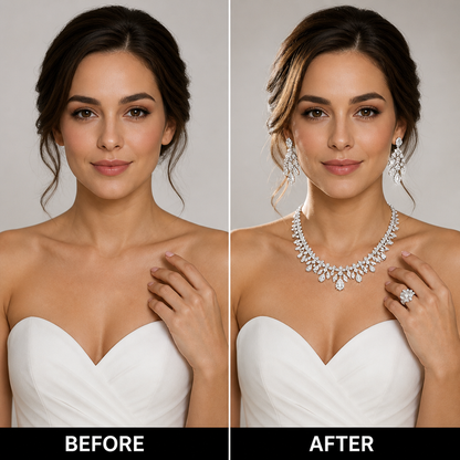 Silver Bridal Jewelry Set