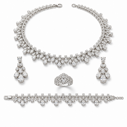 Silver Bridal Jewelry Set