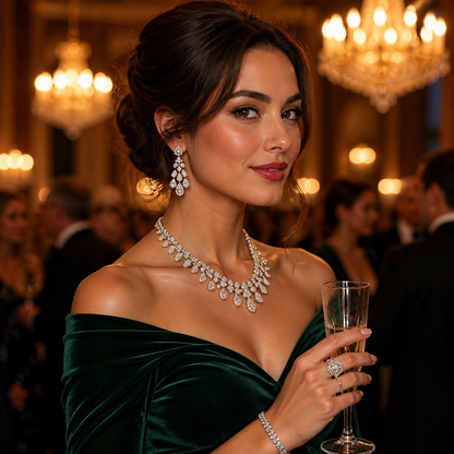 Silver Bridal Jewelry Set