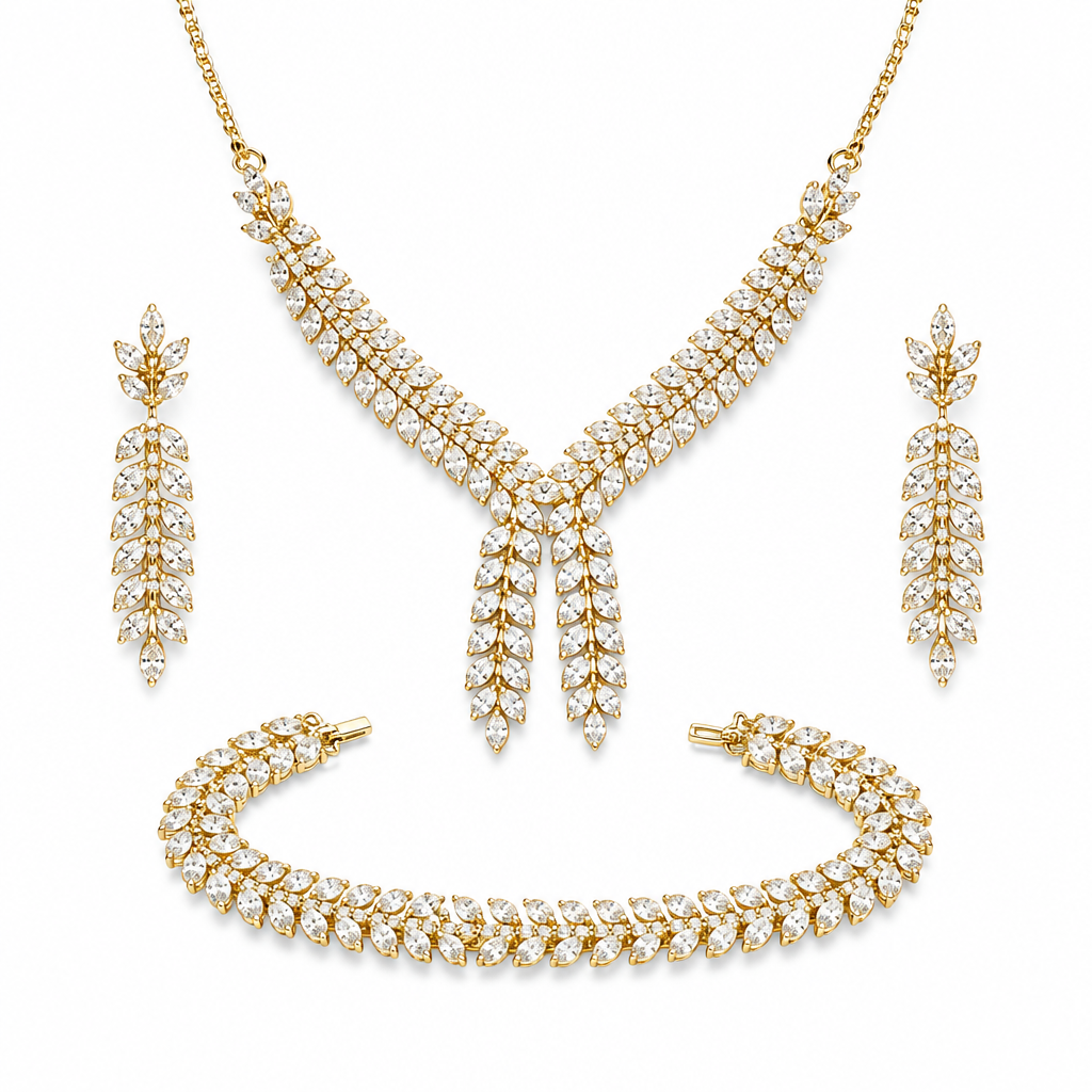 Golden Laurel Jewelry Set