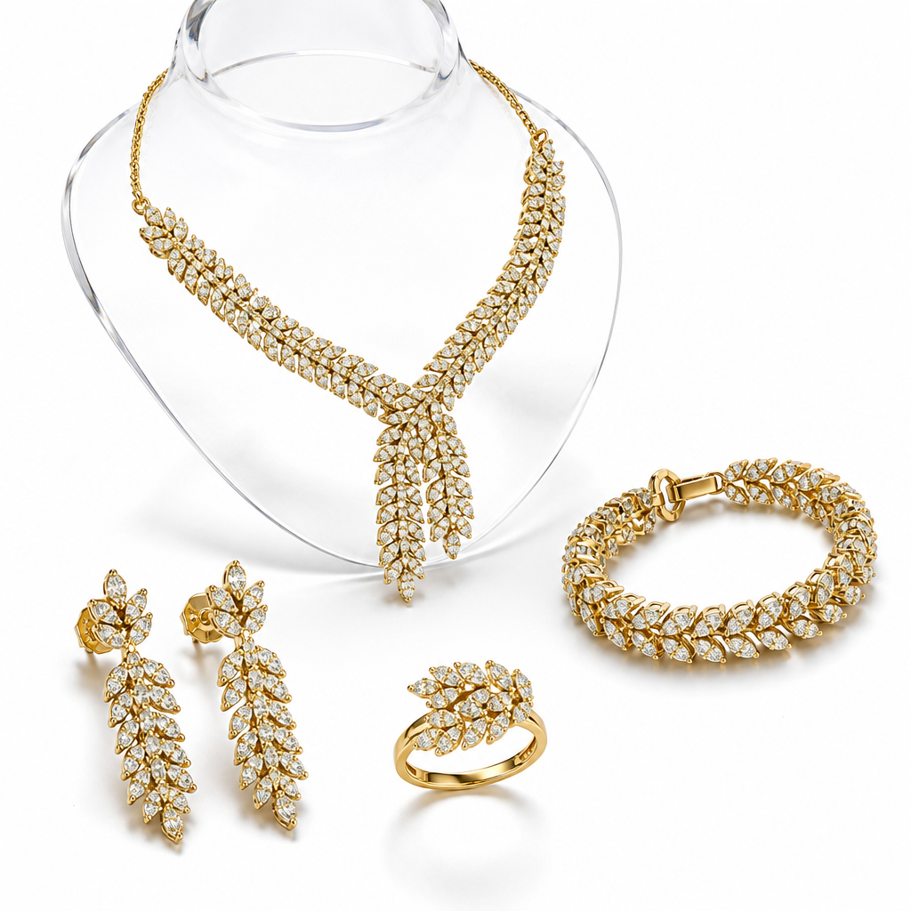 Golden Laurel Jewelry Set
