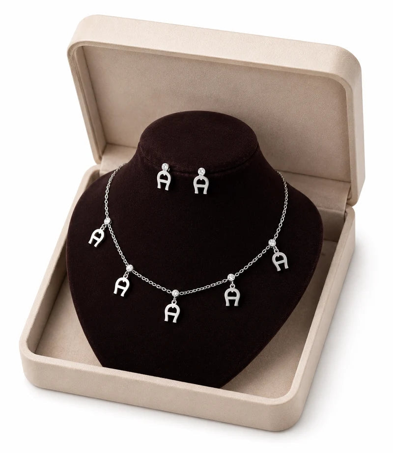 AIGNER Golden A Jewelry Set