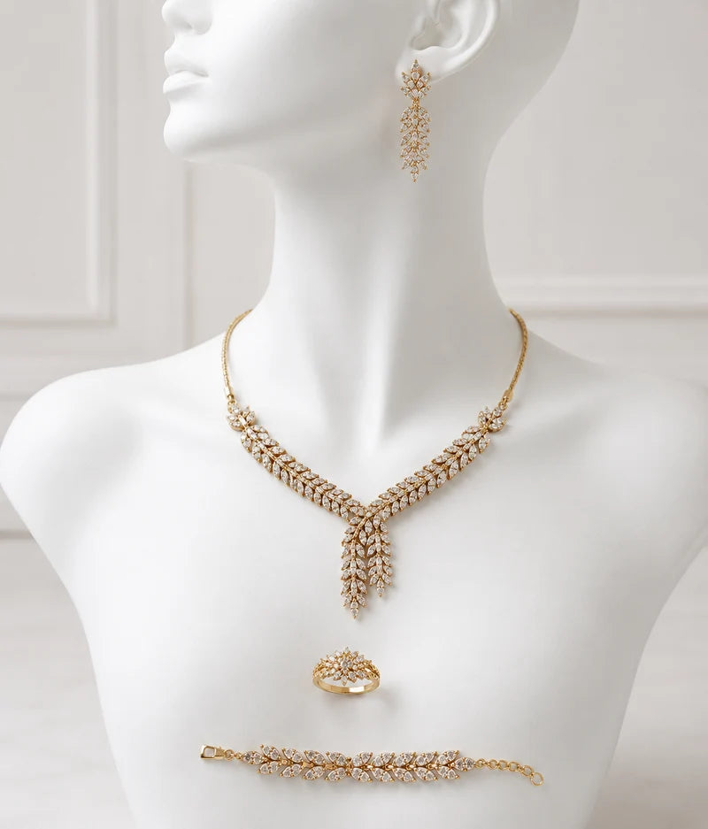 Golden Laurel Jewelry Set