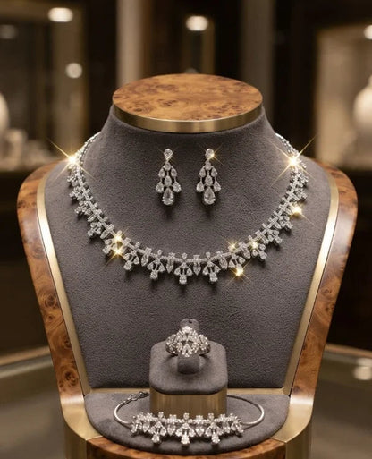 Silver Bridal Jewelry Set